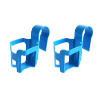 HUSHUI Portavasos para Piscina, Resistente y Práctico Portavasos para Piscinas Elevadas, sin Derrames y Diseño 2 en 1, Adecuado para Rieles Superiores de Barra Redonda, Material ABS, 2 Juegos (