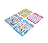 HUSHUI Póster de Aprendizaje Chino, Juguete Interactivo Educativo para Niños Pequeños en Edad Preescolar, 4 Uds., PVC, Tres Caracteres, Imprimación, Radicales