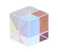 HUSHUI Prisma de Cubo Dicroico Prisma de Vidrio Colorido para Enseñanza óptica Experimentos Científicos Fotografía Vidrio óptico K9 con Caja de Almacenamiento (18 * 18 * 18mm)