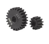 HUSHUI RC Portal Gears 0.8M Engranajes de Sobremarcha Duraderos para Axial Capra SCX10 III 1/10 RC Cars Acero Negro 2 Unidades