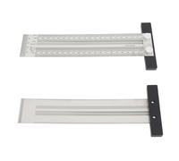 HUSHUI Regla en T de Marcado Ultrapreciso de Acero Inoxidable para Herramienta de Medición y Trazado de Carpintería 1 Unidad (200 mm)