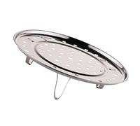 HUSHUI Rejilla para Cocinar Al de Acero Inoxidable, Diseño Multifuncional de 3 Patas para Cocinar Verduras y Bollos, Herramienta de Cocina Duradera (Tamaño M 22 cm/8,7 pulgadas)