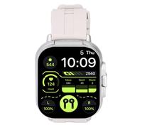 HUSHUI Reloj Inteligente 2 en 1 con Auriculares, Pantalla Táctil HD de 2,01 Pulgadas, Rastreador de Ejercicios para Android iOS, con Notificación de Llamadas, Modos Deportivos, Control (Plata)