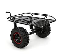 HUSHUI Remolque de Coche Modelo de Metal Pequeño y Resistente Remolque RC Apto para Axial SCX10 1/10 RC Crawler 2 Unidades
