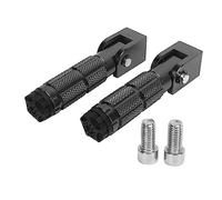 HUSHUI Reposapiés de Motocicleta Aleación de Aluminio Antideslizante 2 Uds Diseño Plegable para UTV Go Karts (Negro)