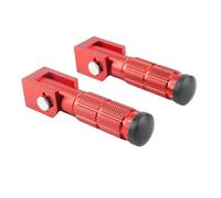 HUSHUI Reposapiés de Motocicleta Aleación de Aluminio Antideslizante 2 Uds Diseño Plegable para UTV Go Karts (Rojo)
