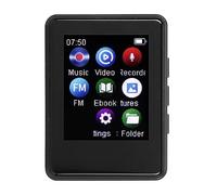 HUSHUI Reproductor de MP3 Bluetooth 5.0 Reproductor de Música Compacto con Pantalla Táctil Completa para Correr y Estudiar 1,77 Pulgadas Negro (Sin Memoria)