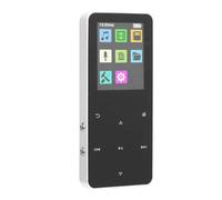 HUSHUI Reproductor MP3, Pantalla Táctil TFT de 1,8 Pulgadas con Sonido HiFi Sin Pérdidas, Tiempo de Reproducción 8H, 7 Modos de Sonido, Lector de Tarjetas, para Uso Diario (Cama Y Desayuno)