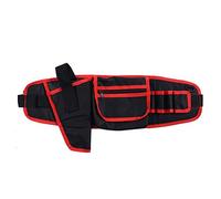 HUSHUI Riñonera Organizadora de Herramientas Duradera con Mano de Obra Exquisita para Electricistas y Jardineros Tela Oxford 600D Tamaño 56x16cm (negro y rojo)