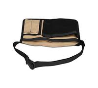HUSHUI Riñonera para Herramientas, Bolsa Ligera de Tela Oxford con Múltiples Bolsillos para Actividades Al Aire Libre, Duradera y Portátil, Ideal para Escalar en el Jardín (negro+caqui)