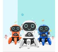 HUSHUI Robot de Juguete para Niños con Seis Garras y Movimientos Flexibles, Juguete Eléctrico para Cantar y Bailar, Jugar, Material Plástico (Azul)
