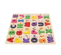 HUSHUI Rompecabezas del Alfabeto para el Aprendizaje Temprano, Juguete Educativo de Madera Colorido para el Desarrollo Cognitivo, Juego de 26 Letras, 30 X 30 Cm