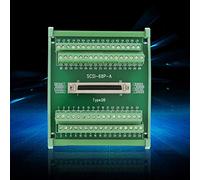 HUSHUI SCSI68 Placa de Conexión de Conector Hembra Tipo DB de 68 Pines para PLC y Carril DIN con Estructura Compacta
