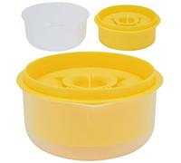HUSHUI Separador de Huevos, Herramienta de Cocina Duradera No Tóxica para Filtrar Fácilmente la Yema en Casa, Hecha de PP para hasta 6 Huevos (Amarilla)