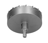 HUSHUI Sierra Perforadora con Dientes de Carburo Taladros TCT Resistentes para Corte de Precisión en Placas de Acero Inoxidable y Metal, Incluye 1 Sierra Perforadora y Llave en L (100mm)
