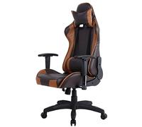HUSHUI Silla Ergonómica para Juegos Diseño Cómodo Ajustable Rotación de 360 ° para Oficina en Casa Cuero de PU de Acero Inoxidable 48 X 26 X 21,3 Pulgadas