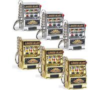 HUSHUI Slot Machine Key Chain,6Pcs Keychain Toys,Slot Machine Key Chain Fun Creative Car Jewelry Key Chain Kids Funny Gag Toys