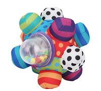 HUSHUI Sonajero para bebé, Campanilla Calmante de Tacto Suave para Bebés, Ideal para Juegos de Comunicación, 0 Años + 1 Unidad (Redonda)