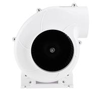 HUSHUI Soplador de Aire de Sentina Marina, Ventilación Potente de Poco Ruido para RV, Yate, Barco, Blanco, 4 Aspas (24V)