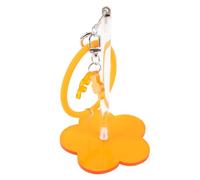 HUSHUI Soporte de Hilo de Muñeca Silicona Elástica de Silicona la Pulsera de la Pulsera Organizador de Hilo Rotativo de la Base de la Flor para Transporte de Jardín de Jardín (Naranja)