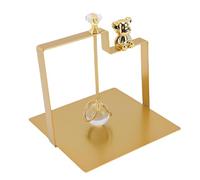HUSHUI Soporte de Servilletas de Metal Moderno, Dispensador de Servilletas de Metal Cuadrado con Lindo Asa de Decoración de Osos para Restaurante de Cocina del Hotel (Dorado)