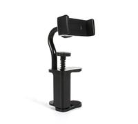 HUSHUI Soporte para Teléfono de Guitarra, Ligero, Antiaflojamiento, Ajustable, Giratorio 360, con Abrazadera Telescópica, para Ukelele, bajo