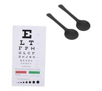 HUSHUI Tabla Optométrica de Bolsillo, Herramienta de Prueba de Visión de Doble Cara con 2 Oclusores Oculares y Barras de Color Rojo Verde, para Optometristas, Oftalmólogos,