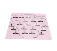 HUSHUI Tablero de Soporte para Extensión de Peluca Clips Profesionales de Acero Inoxidable Tablero de Exhibición de Extensión de Cabello Elegante para Peluquerías, Acrílico 11.61 X 13.39 Pulgadas