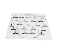 HUSHUI Tablero de Soporte para Extensión de Peluca Clips Profesionales de Acero Inoxidable Tablero de Exhibición de Extensión de Cabello Elegante para Peluquerías, Acrílico 11.61 X 13.39 Pulgadas