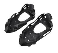 HUSHUI Tacos de Tracción Antideslizantes con 24 Puntas para Zapatos y Botas con Excelente Agarre para Caminar sobre Nieve y Hielo, Caucho Duradero Acero Inoxidable, 2 Unidades (S)