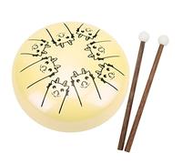 HUSHUI Tambor de Lengua de Acero de Aleación de Chakra, Sonido Etéreo de 8 Notas para Principiantes, Entusiastas de la Música, Amarillo, 5,5 Pulgadas