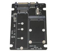 HUSHUI Tarjeta Adaptadora SSD, Convertidor de Transferencia Rápida MSATA M.2 NGFF de Doble Bahía para PC Build 30x50mm 2242/2260/2280mm SSD