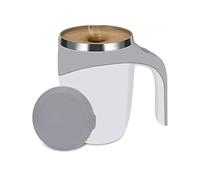 HUSHUI Taza Autoagitadora Duradera de Acero Inoxidable 304, Fácil Operación, Taza Mezcladora Magnética Automática para Viajes en Casa, Oficina, 380ML (Blanca)