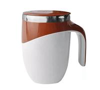 HUSHUI Taza Autoagitadora Duradera de Acero Inoxidable 304, Fácil Operación, Taza Mezcladora Magnética Automática para Viajes en Casa, Oficina, 380ML (Café)