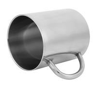 HUSHUI Taza de café de Acero Inoxidable, Taza de Leche Aislada de Doble Capa con Asa, 400 Ml para Cocina Casera y Cafeterías