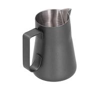 HUSHUI Taza de Espuma de Acero Inoxidable para Arte del café sin Esfuerzo - Jarra de Espuma de Acero Inoxidable 304 Duradera con Pico Largo - Ideal para Baristas Caseros - 1 X Jarra de Negra (600ML