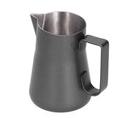 HUSHUI Taza de Espuma de Acero Inoxidable para Arte del café sin Esfuerzo - Jarra de Espuma de Acero Inoxidable 304 Duradera con Pico Largo - Ideal para Baristas Caseros - 1 X Jarra de Negra (350ML