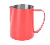 HUSHUI Taza de Espuma de café de 600 Ml con Boca Puntiaguda para Latte Art y Espuma de Leche Adecuada para Amantes del café Hecha de Acero Inoxidable 304 (Roja)
