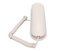 HUSHUI Teléfono de Pared Sonido Claro Botones Grandes Rellamada Función de Silencio para Oficina en Casa Hotel ABS Negro (Blanca)