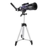 HUSHUI Telescopio para Niños con Aumento de 90X, Fácil Montaje para Astronomía y Observación de Vida Silvestre, Portátil, Apertura de 70mm