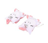 HUSHUI Térmicos USB Diseño Sin Dedos de Dibujos Animados Lindo para Manos Calientes Mientras Trabaja en Invierno Material de Algodón Suave 1 Par