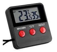 HUSHUI Termómetro Digital LCD, Higrómetro, Monitor de Temperatura de Alta Precisión para Incubadora de Huevos y Mantenimiento de Mascotas, Unidades de Medición para Interiores y Exteriores