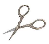 HUSHUI Tijeras Retro, Tijeras de Bordado Vintage, Herramienta de Corte de Precisión Afilada para Manualidades Hechas a Mano en Acero Inoxidable Plateado (Bronce)