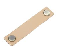 HUSHUI Tiradores de Cajones de Cuero PU Elegantes Manijas Anticolisión para Gabinetes, Bolsos y Cajones Hechos de Aleación de Zinc y Cuero Artificial 12,6 X 2,6 Cm 1 Pieza (Marrón claro)