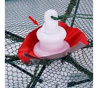 HUSHUI Trampa de Cebo de Pesca, Trampa Automática Duradera para Red de Camarón para Pesca de Cangrejo, Nailon de 405g, Acero Inoxidable (6 Hoyos)