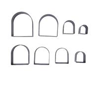 HUSHUI Troqueles de Corte de Cuero de 8 Piezas, Juego de Herramientas de Punzonado de Molde de Cortador Hueco de Acero con Alto Contenido de Carbono con Incisivo, para Joyería de