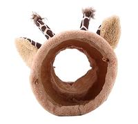 HUSHUI Túnel Plegable Portátil para Mascotas, Juguete para Gatos, Perros, Conejos, Tela Segura No Tóxica con Papel Vocal Incorporado de 60" (Jirafa)