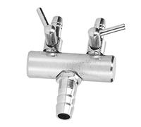 HUSHUI Válvula Distribuidora de Tanque de Peces, Interruptor de Control de Tubería de Oxígeno de Acero Inoxidable para Gestión del Flujo de Aire del Acuario (2 cabezas)