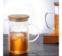 HUSHUI Vaso de Vidrio Transparente Resistente Al Calor de 300 Ml con Cómodo para Uso Doméstico y de Oficina - Material de Vidrio No Tóxico 16,5 * 10 Cm