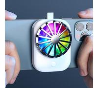 HUSHUI Ventilador de Refrigeración para Teléfono Móvil, Ventilador de Refrigeración Inalámbrico con Clip Trasero de Alta Potencia Eólica para Jugadores, Diseño Portátil de 95mm (Blanco)